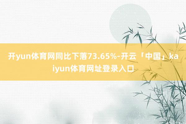 开yun体育网同比下落73.65%-开云「中国」kaiyun体育网址登录入口