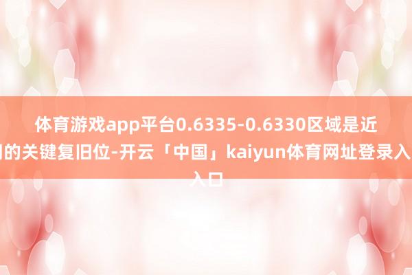 体育游戏app平台0.6335-0.6330区域是近期的关键复旧位-开云「中国」kaiyun体育网址登录入口