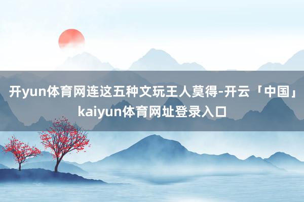 开yun体育网连这五种文玩王人莫得-开云「中国」kaiyun体育网址登录入口