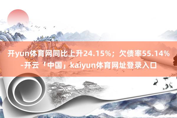 开yun体育网同比上升24.15%；欠债率55.14%-开云「中国」kaiyun体育网址登录入口