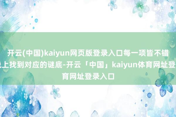 开云(中国)kaiyun网页版登录入口每一项皆不错在论说上找到对应的谜底-开云「中国」kaiyun体育网址登录入口