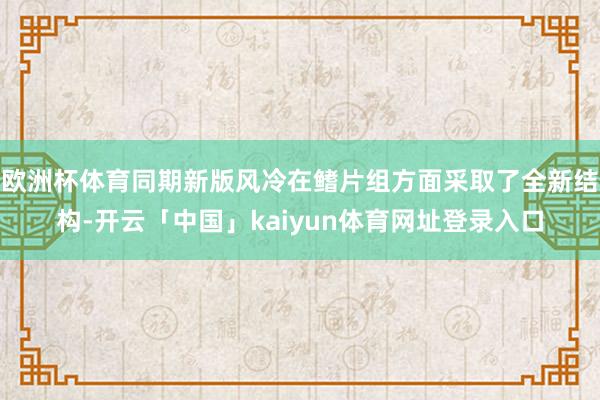 欧洲杯体育同期新版风冷在鳍片组方面采取了全新结构-开云「中国」kaiyun体育网址登录入口