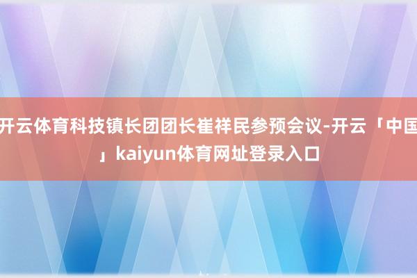 开云体育科技镇长团团长崔祥民参预会议-开云「中国」kaiyun体育网址登录入口