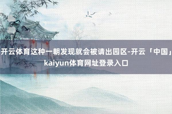 开云体育这种一朝发现就会被请出园区-开云「中国」kaiyun体育网址登录入口